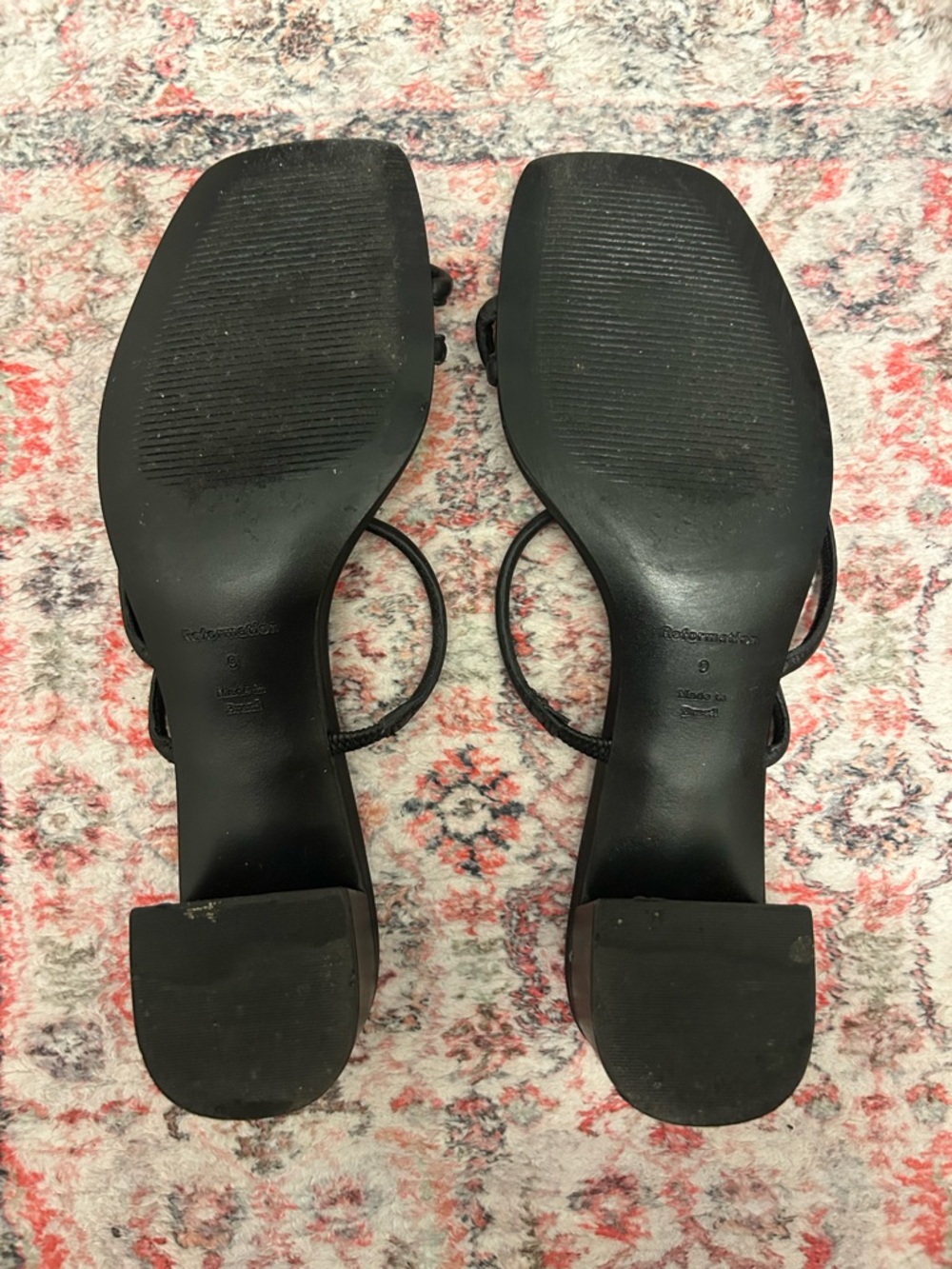 Reformation Black Strappy Heels - Picture 5 of 5